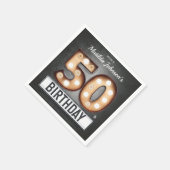 Broadway 50th Birthday Glamoureus Marquee Custom Servet (Hoek)