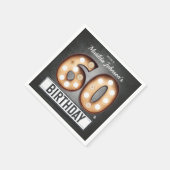 Broadway 60th Birthday Glamoureus Marquee Custom Servet (Hoek)