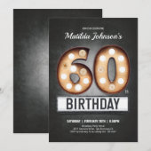 Broadway 60th Birthday  Marquee Fun, aangepast Kaart (Voorkant / Achterkant)