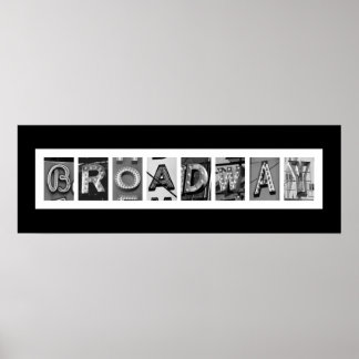 BROADWAY Architecture Typografie Poster