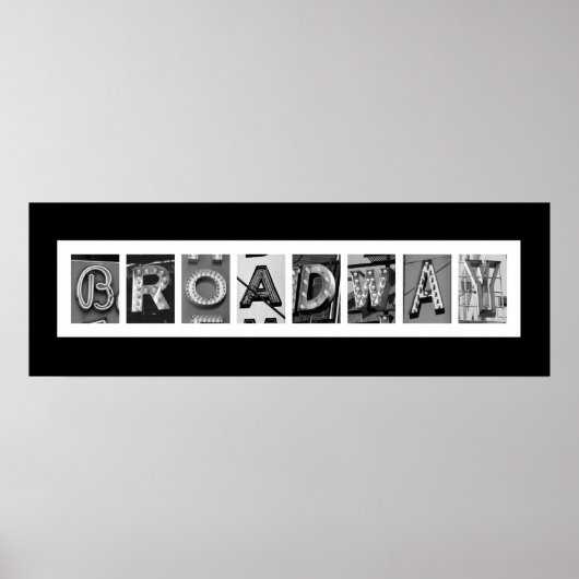 BROADWAY Architecture Typografie Poster (Voorkant)