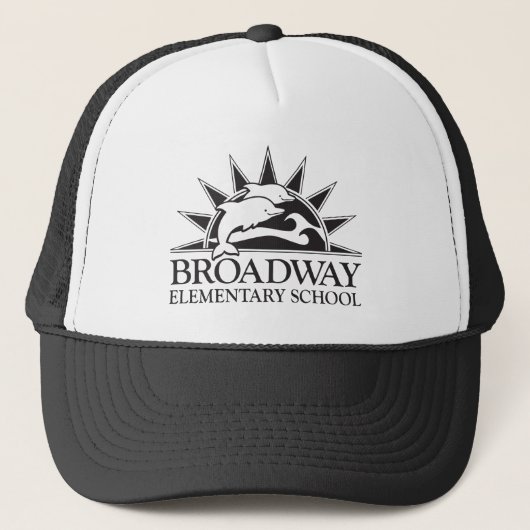 Broadway Basisschool kinder zwarte logo Trucker Pet (Voorkant)