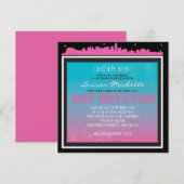 BROADWAY Bat Mitzvah Uitnodiging (Voorkant / Achterkant)