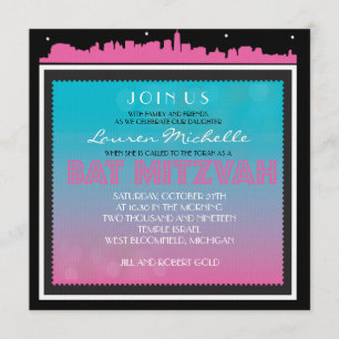 BROADWAY Bat Mitzvah Uitnodiging