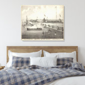 Broadway Bathing Ground, Ocean Grove, NJ Canvas Afdruk (Insitu (Slaapkamer))