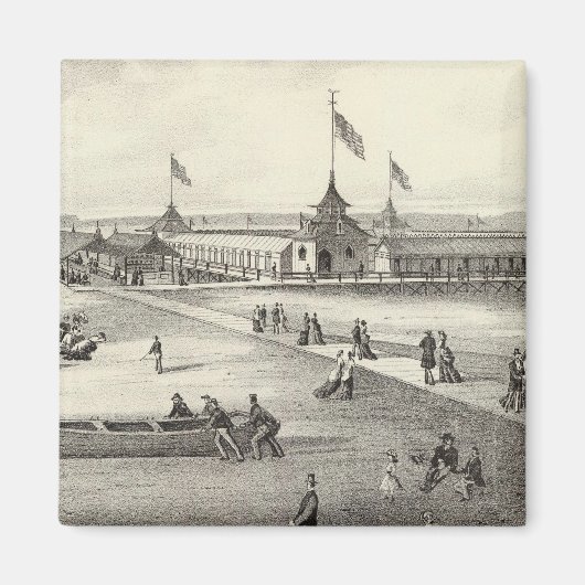 Broadway Bathing Ground, Ocean Grove, NJ Magneet (Voorkant)