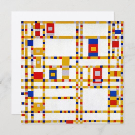 Broadway Boogie Woogie | Piet Mondrian | (Voorkant / Achterkant)