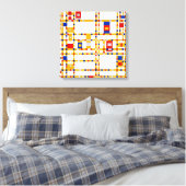 Broadway Boogie Woogie | Piet Mondrian | Canvas Afdruk (Insitu (Slaapkamer))