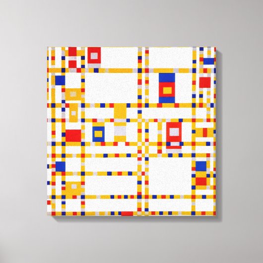 Broadway Boogie Woogie | Piet Mondrian | Canvas Afdruk (Voorkant)