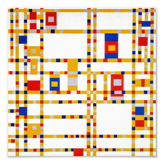Broadway Boogie Woogie | Piet Mondrian | Foto Afdruk (Voorkant)