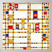 Broadway Boogie Woogie | Piet Mondrian | Poster (Voorkant)