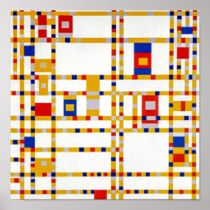 Broadway Boogie Woogie Piet Mondrian Poster