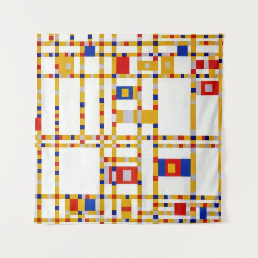 Broadway Boogie Woogie | Piet Mondrian | Wandkleed (Voorkant (horizontaal))