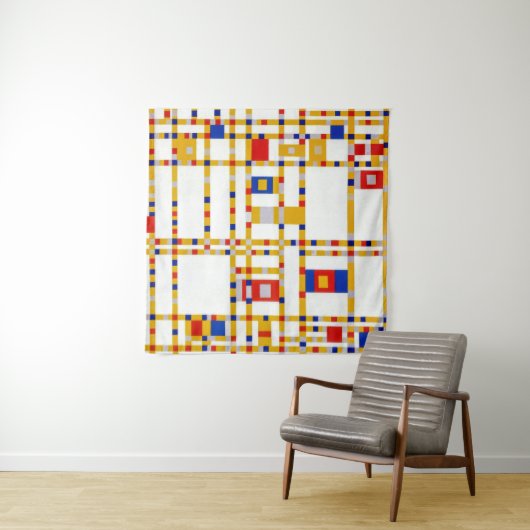Broadway Boogie Woogie | Piet Mondrian | Wandkleed (In Situ (horizontaal))