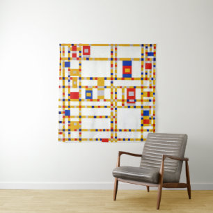 Broadway Boogie Woogie Piet Mondrian Wandkleed