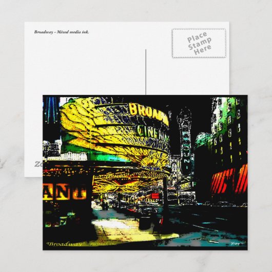 Broadway - Briefkaart (Voorkant / Achterkant)