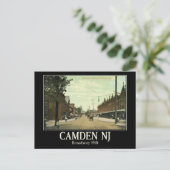 Broadway, Camden, New Jersey, Vintage Briefkaart (Staand voorkant)