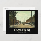 Broadway, Camden, New Jersey, Vintage Briefkaart (Voorkant / Achterkant)