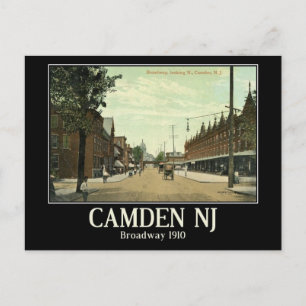 Broadway, Camden, New Jersey, Vintage Briefkaart