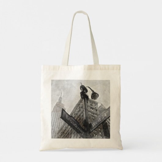 Broadway Corner Sign, NYC, Verenigde Staten Tote Bag (Achterkant)