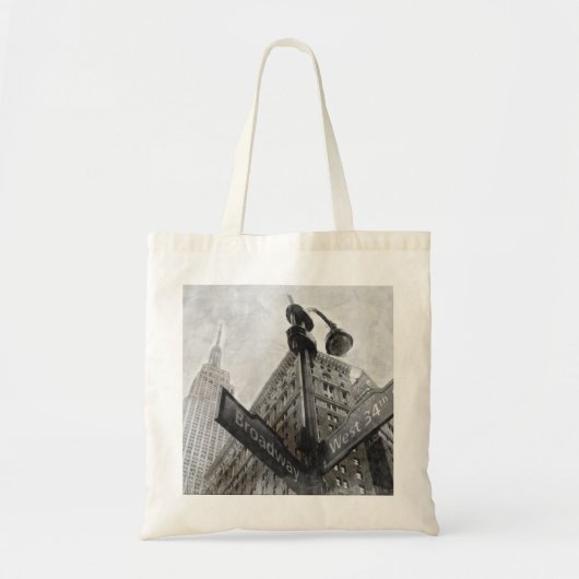 Broadway Corner Sign, NYC, Verenigde Staten Tote Bag (Voorkant)