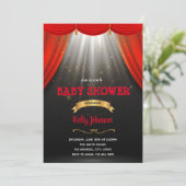 Broadway feestelijke uitnodiging voor een babyshow (Staand voorkant)