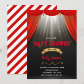 Broadway feestelijke uitnodiging voor een babyshow (Voorkant / Achterkant)