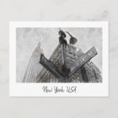 Broadway hoekbord, New York Briefkaart (Voorkant)