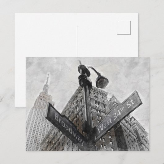 Broadway-hoekteken Briefkaart (Voorkant / Achterkant)