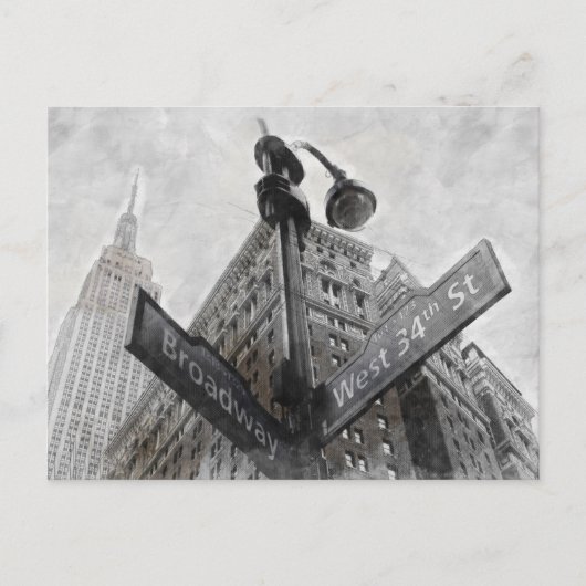 Broadway-hoekteken Briefkaart (Voorkant)