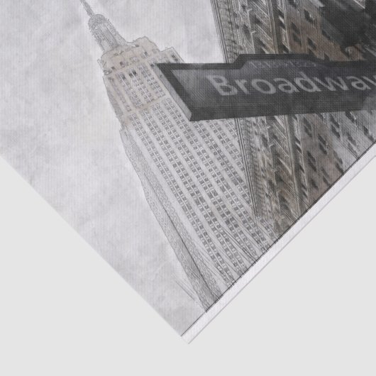 Broadway-hoekteken Tissuepapier (Detail)