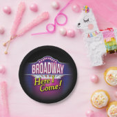 'Broadway, ik kom eraan!' Papieren Bordje (Feest)
