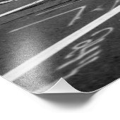 Broadway in Nashville Tennessee Black & White Foto Afdruk (Hoek)