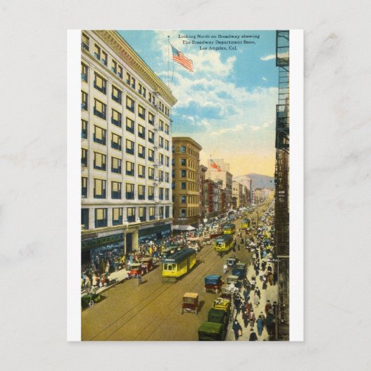 Broadway, Los Angeles 1916  Briefkaart (Voorkant)