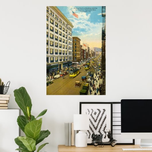 Broadway, Los Angeles 1916  Poster (Thuiskantoor)