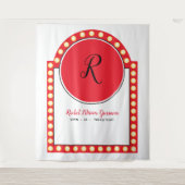 BROADWAY MARQUEE Bat Mitzvah Fotohokje Achtergrond Wandkleed (Voorkant)