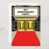 Broadway Marquee Red Carpet 50 e Jubileum Kaart (Voorkant / Achterkant)