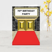 Broadway Marquee Red Carpet 75 jarig jubileum Kaart (Gele Bloem)