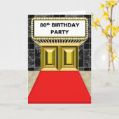 Broadway Marquee Red Carpet 80 jarig jubileum Kaart (Gele Bloem)