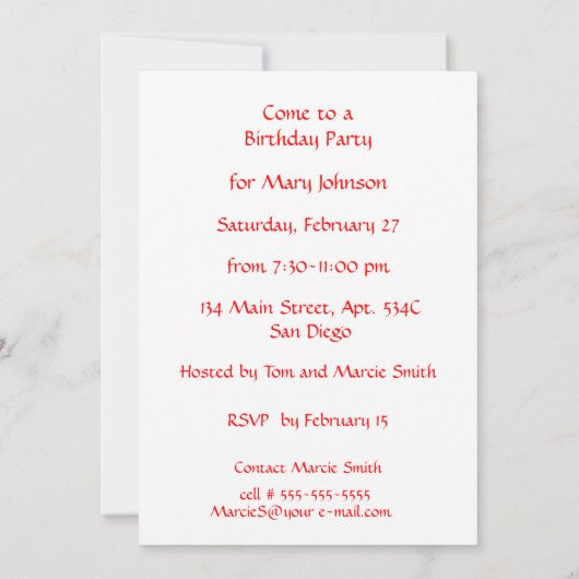 Broadway Marquee Red Carpet 80 th Birthday Party Kaart (Achterkant)