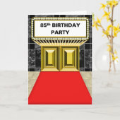 Broadway Marquee Red Carpet 85 jarig jubileum Kaart (Gele Bloem)