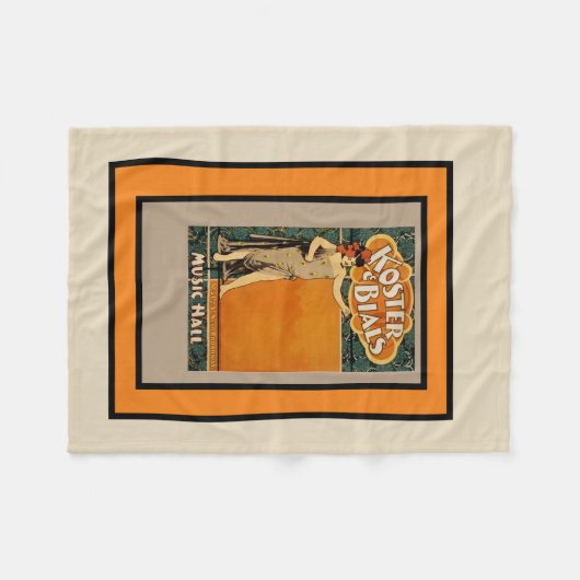  Broadway Music Hall-advertentie Fleece Deken (Voorkant (Horizontaal))