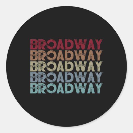 Broadway Musical Quote Theater Musical Ronde Sticker (Voorkant)