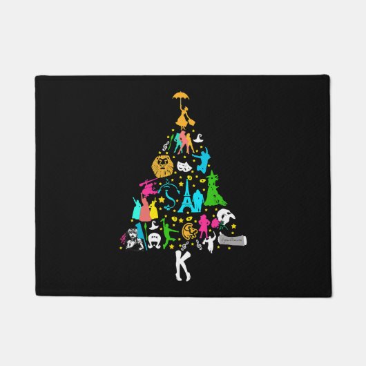 Broadway Musical Theater kerstboom Funny Xmas Deurmat (Voorkant)
