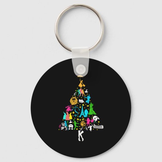 Broadway Musical Theater kerstboom Funny Xmas Sleutelhanger (Voorkant)