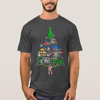 Broadway Musical Theater kerstboom Funny Xmas T-shirt