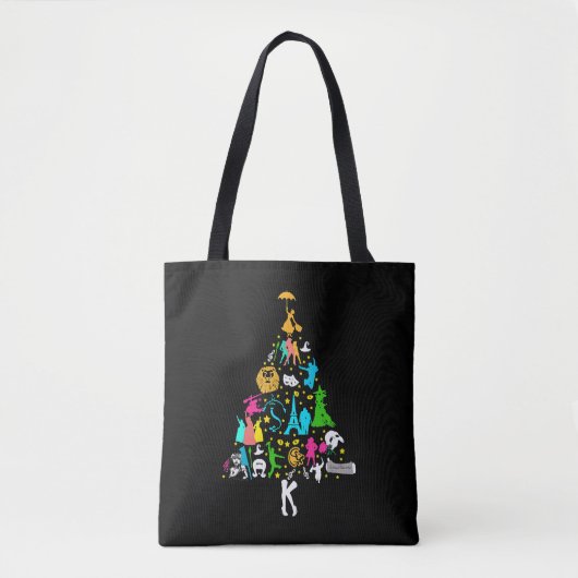 Broadway Musical Theater kerstboom Funny Xmas Tote Bag (Voorkant)