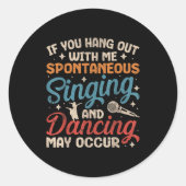 Broadway Musical Theater Nerd Theatre Geek Drama L Ronde Sticker (Voorkant)