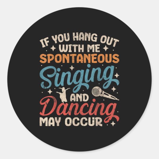 Broadway Musical Theater Nerd Theatre Geek Drama L Ronde Sticker (Voorkant)