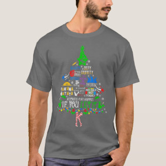 Broadway Musical Theatre Christmas Tree Funny Xmas T-shirt